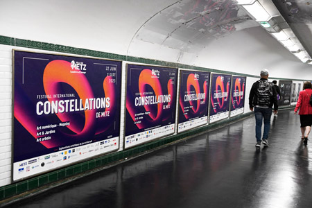 Affichage campagne Constellations dans le métro parisien